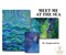 Meet Me At The Sea Decoupage & Mixed Media Art Paper Teal Blue Green (medium)